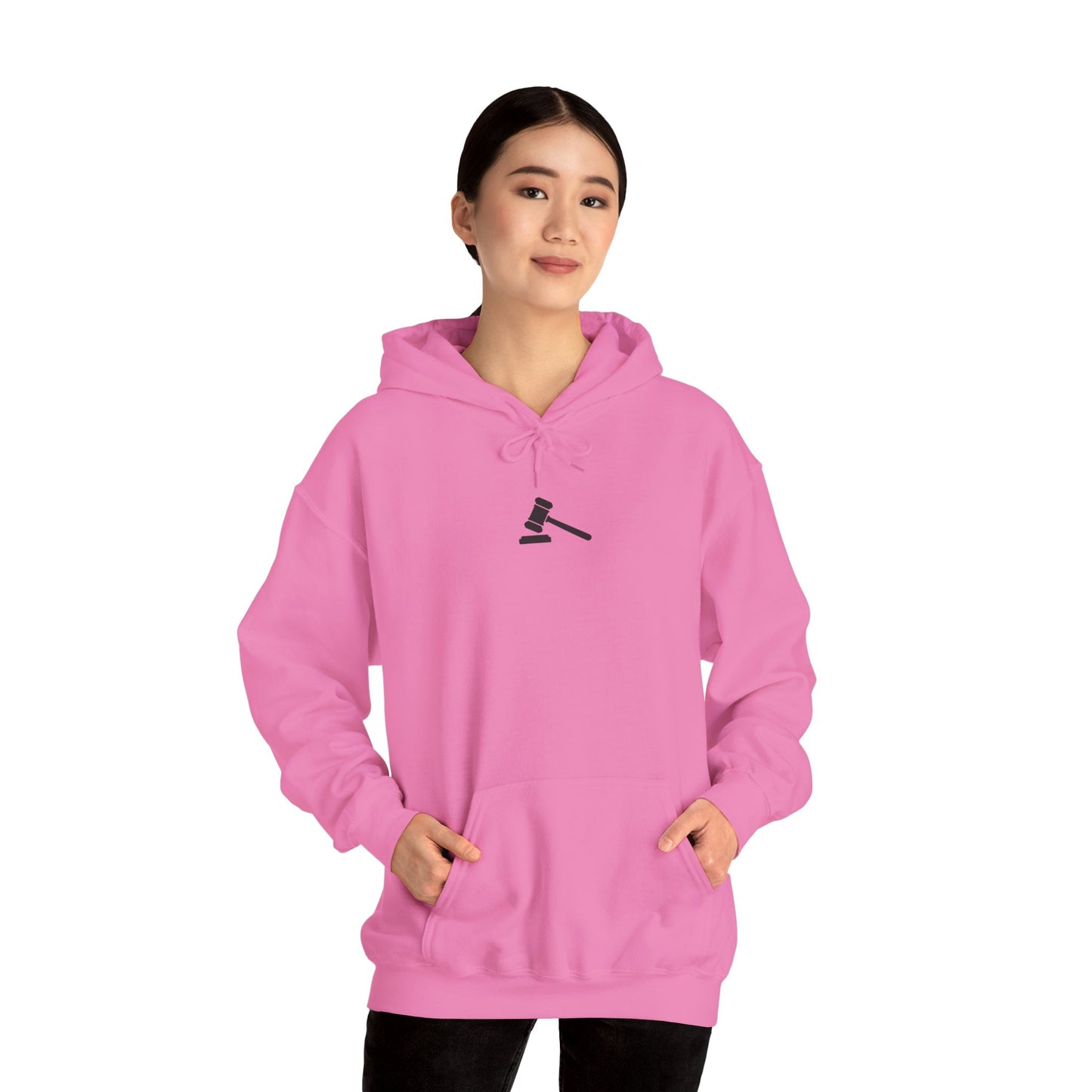 Humorous Law-Themed Hoodie for Legal Minds - Justice served with a side of study chaos.” – Stay cozy while you prep your next case.