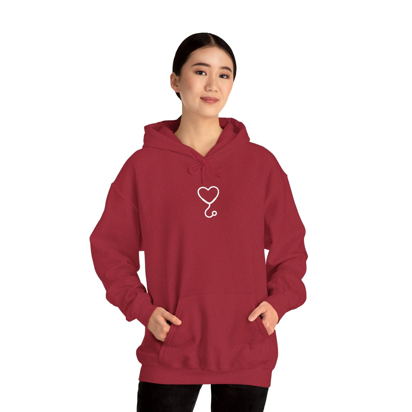 Trust Me I'm Almost a Doctor Hoodie, Funny Medical Sweatshirt for Future Doctors, Nursing Student Gift, Unisex Pullover, Heart Print
