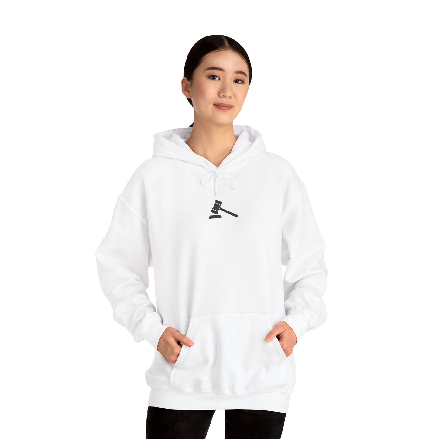 Humorous Law-Themed Hoodie for Legal Minds - Justice served with a side of study chaos.” – Stay cozy while you prep your next case.