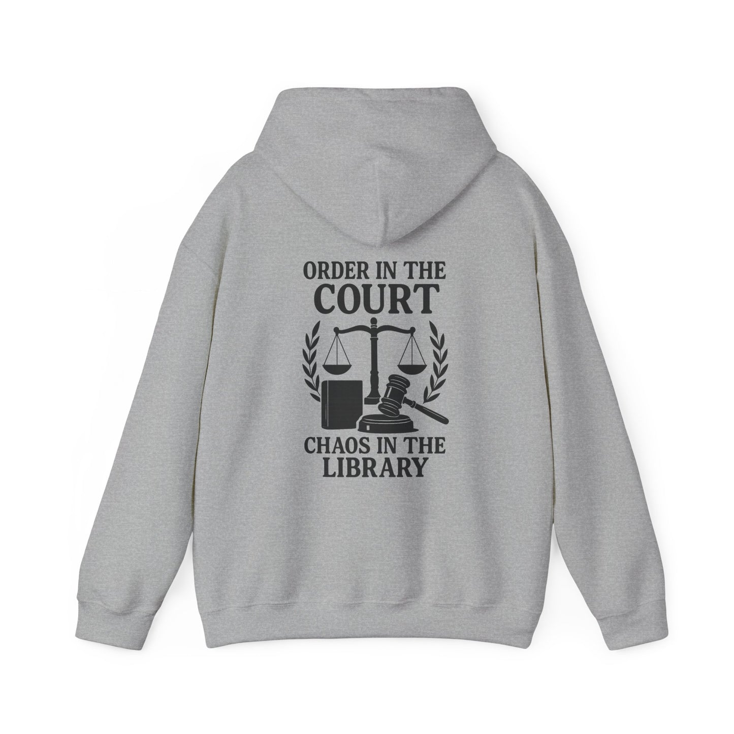Humorous Law-Themed Hoodie for Legal Minds - Justice served with a side of study chaos.” – Stay cozy while you prep your next case.