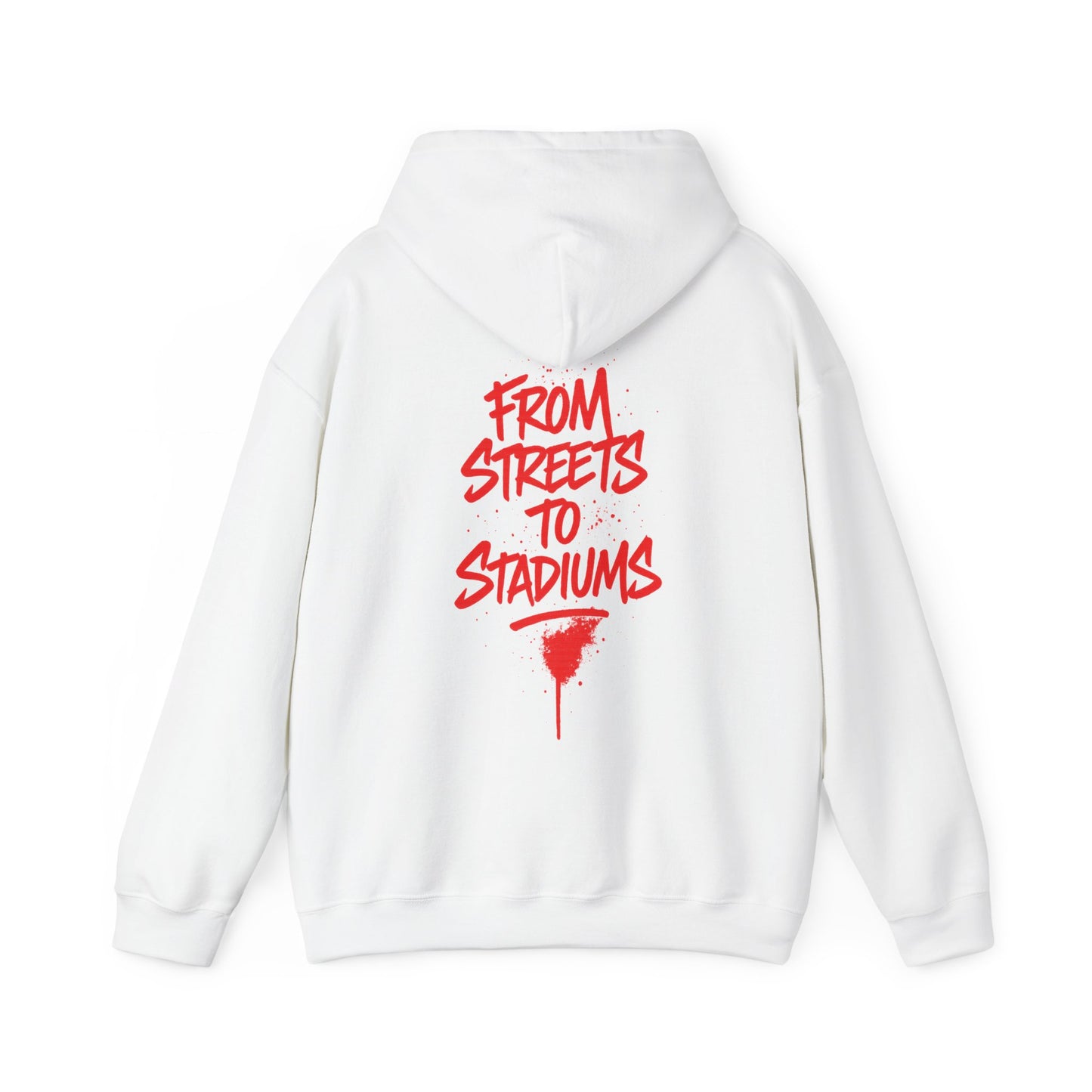 Urban Graffiti Hoodie with Impactful Design, Street roots, stadium dreams – Wear the culture, live the game