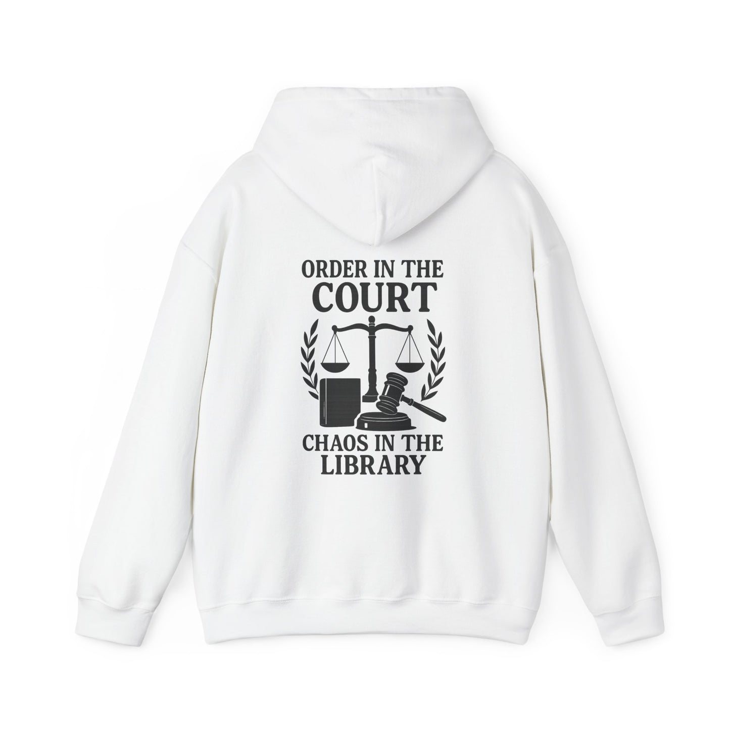 Humorous Law-Themed Hoodie for Legal Minds - Justice served with a side of study chaos.” – Stay cozy while you prep your next case.