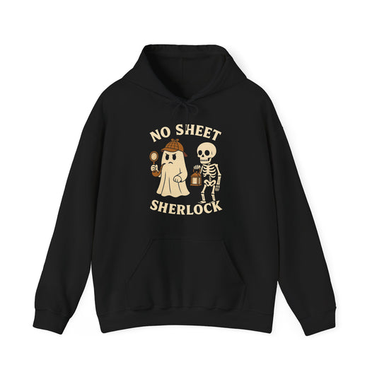 Halloween Hoodie - No Sheet Sherlock, “Elementary, my dear… it’s Halloween!” A clever hoodie that brings laughs, style, and cozy warmth to your spooky season.