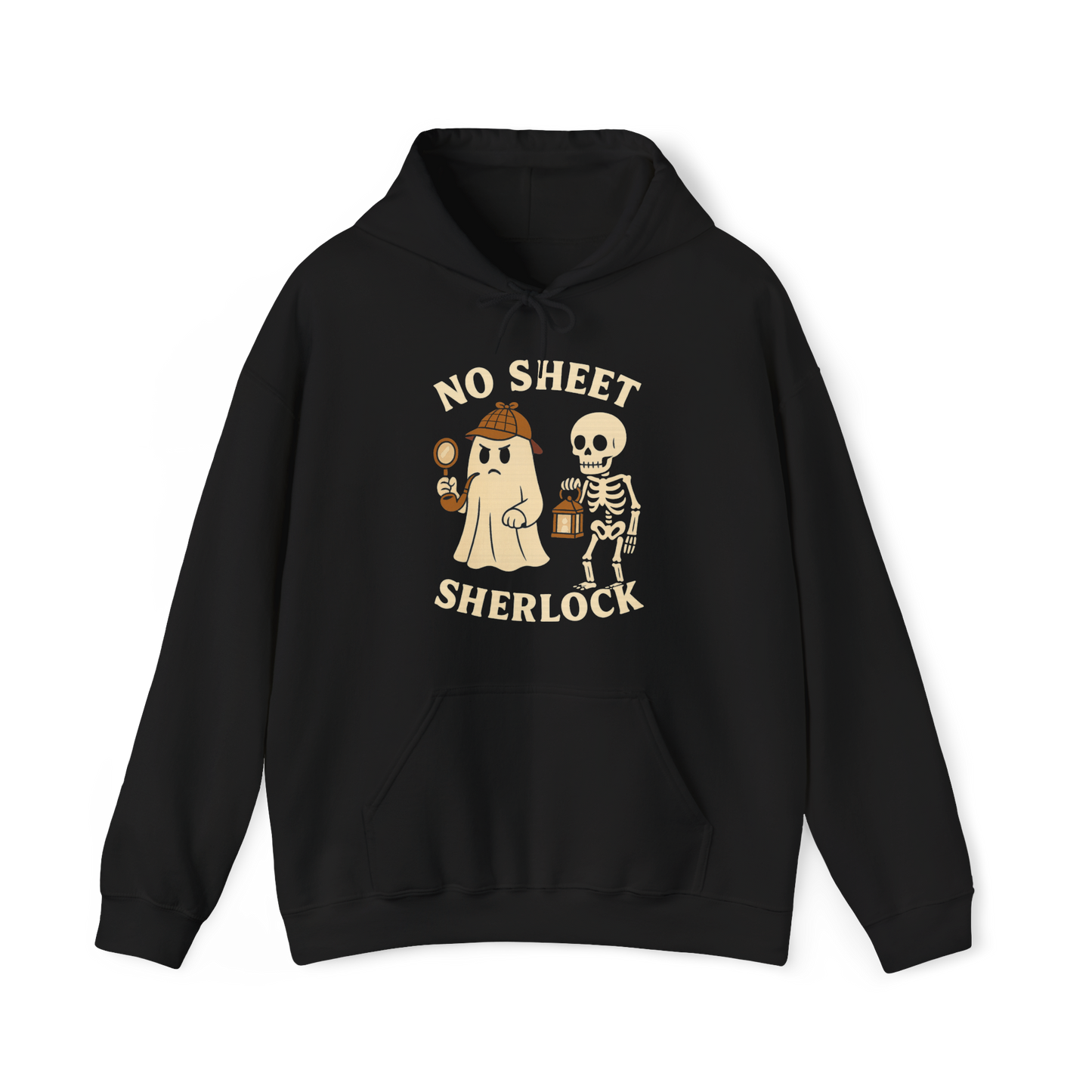 Halloween Hoodie - No Sheet Sherlock, “Elementary, my dear… it’s Halloween!” A clever hoodie that brings laughs, style, and cozy warmth to your spooky season.