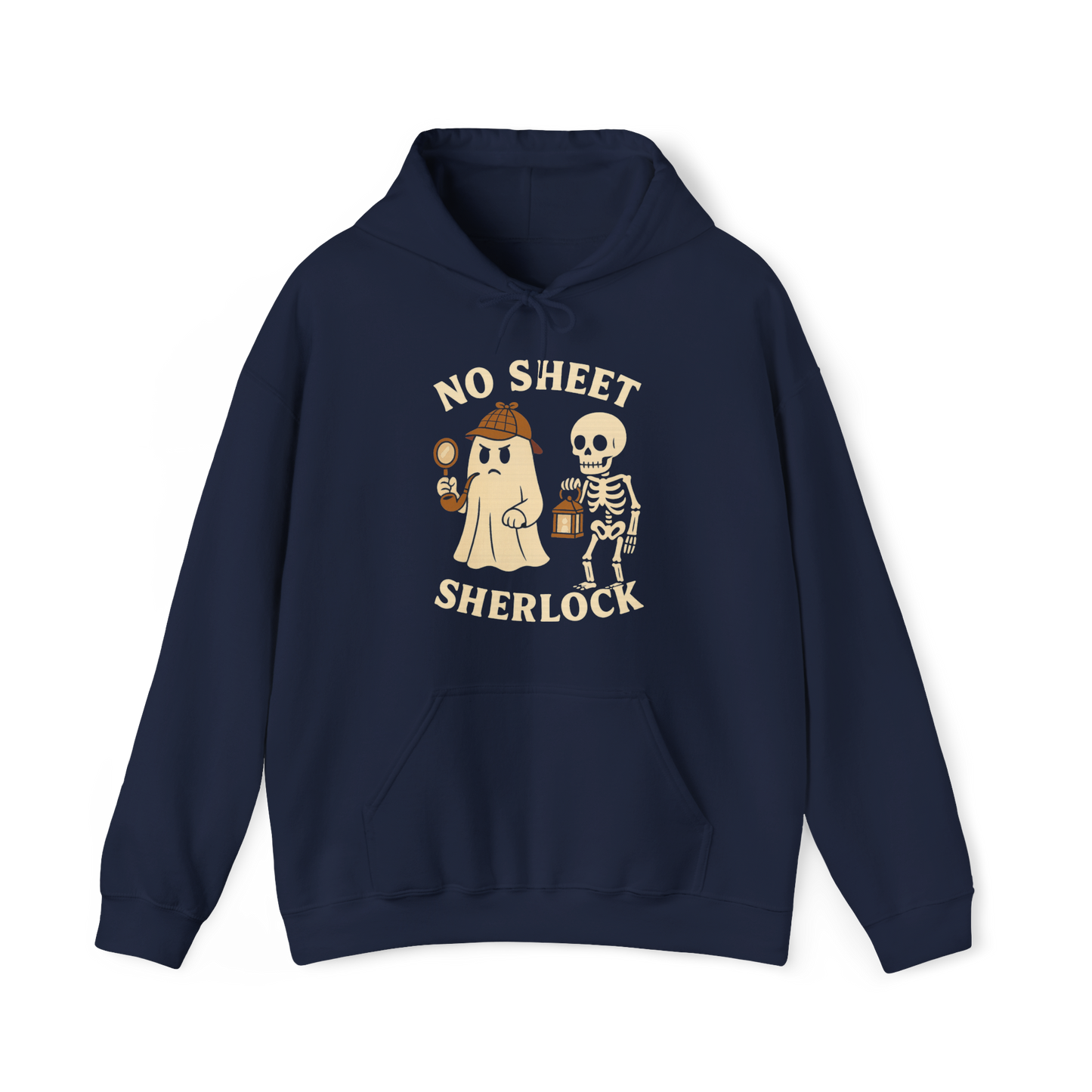 Halloween Hoodie - No Sheet Sherlock, “Elementary, my dear… it’s Halloween!” A clever hoodie that brings laughs, style, and cozy warmth to your spooky season.